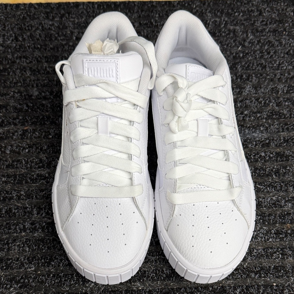Puma Cali Star White Sneakers with Gold Details Brand New
